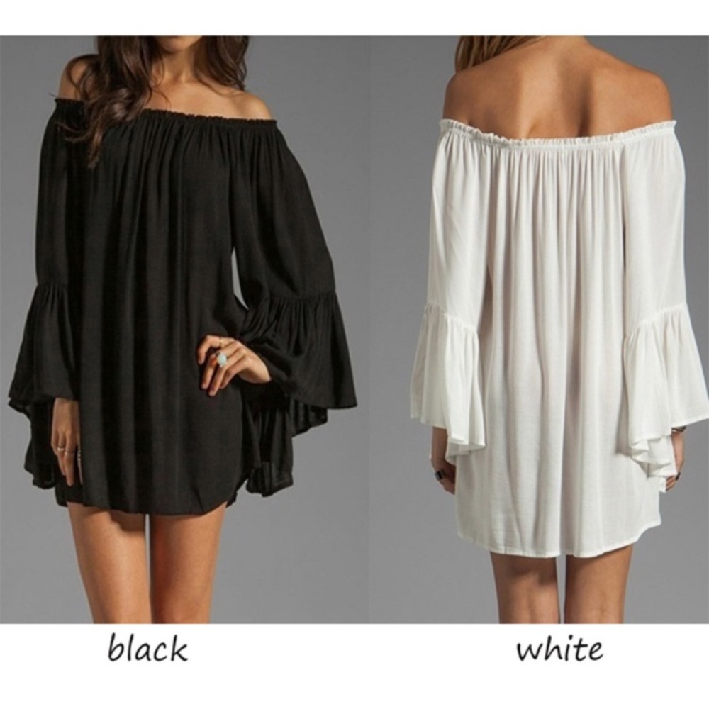 ❗️SOLD❗️Off Shoulder Dress - Picture 2 of 4
